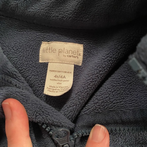 Little Planet by Carters ORGANIC Fleece Navy Fleece Set 4T - Picture 3 of 3